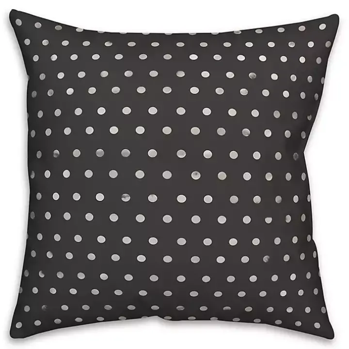 You, Me and the Furry Kids Polka Dot Pillow