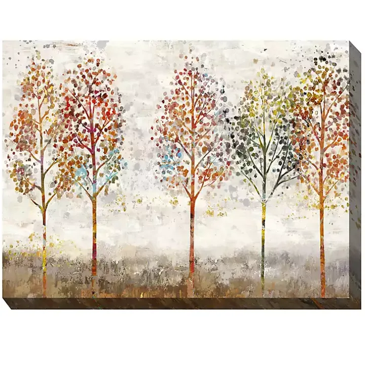 Young Forest Trees Outdoor Canvas Art Print